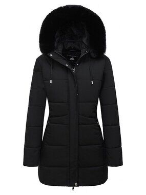 Women's Quilted Puffer Down Coat Long Waterproof Winter Jacket